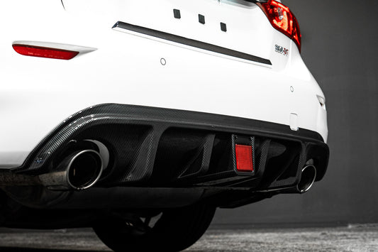 2014-2022 Nissan Skyline 350GT V37 / Infiniti Q50 Rear Diffuser 'Carbon Look'