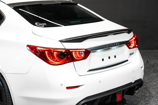 Nissan Skyline V37 / Infiniti Q50 Boot Spoiler 2014-2019 'Carbon Look'