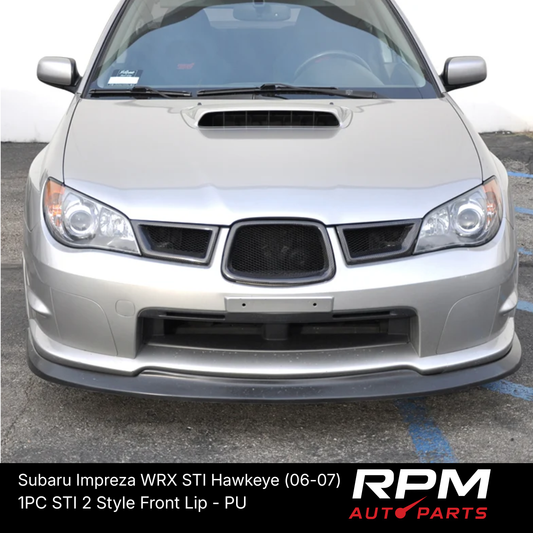 STI 2 Style Front Lip for Subaru Impreza WRX STI Hawkeye (06-07) - 'PU'