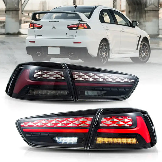 Mitsubishi Lancer / Evo X 2008–2018 LED Tail Lights Smoked Lens