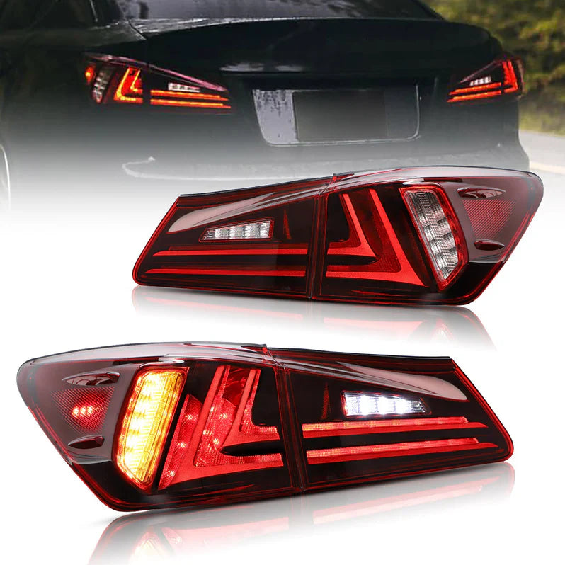 Lexus IS250 / IS350 / ISF 2006–2014 LED Tail Lights Smoked Lens