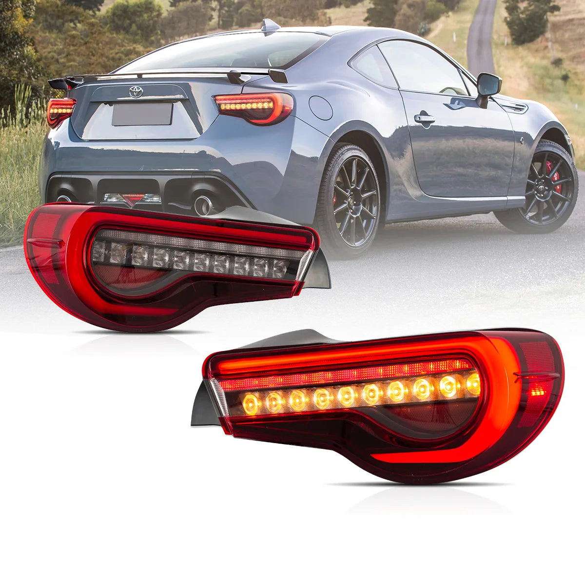Toyota 86 / GT86 / Subaru BRZ 2012–2020 LED Tail Lights Smoked Lens