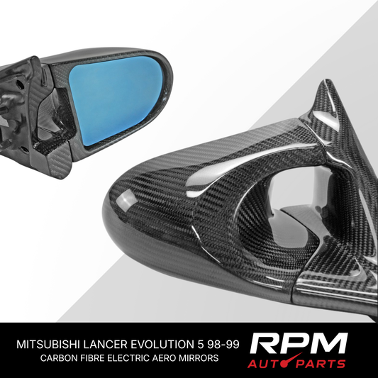 MITSUBISHI LANCER EVOLUTION V (EVO 5) CP9A 98-99 CARBON FIBRE AERO MIRRORS