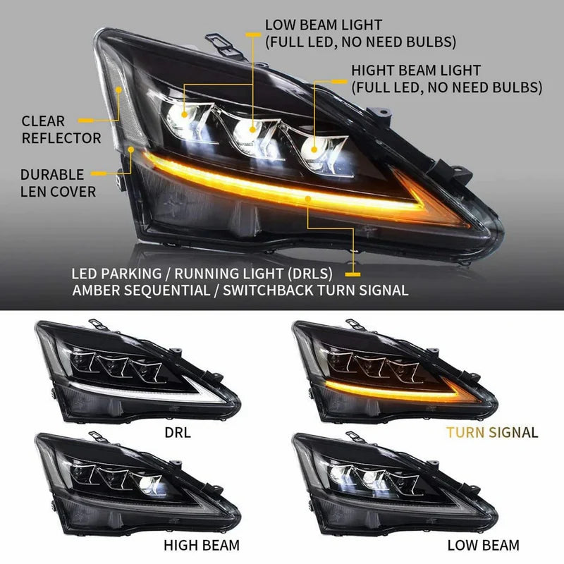 Lexus IS250 / IS350 / ISF 2006–2013 Full LED Headlights
