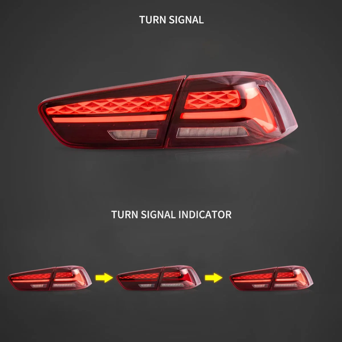 Mitsubishi Lancer / Evo X 2008–2018 LED Tail Lights Smoked Lens
