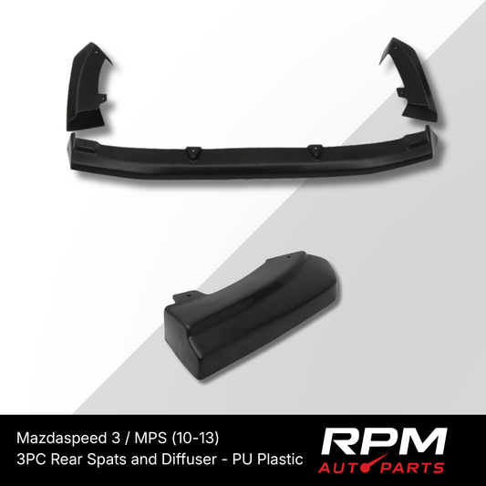 3-Piece Rear Lip for Mazda3 / MPS Hatch 10-13 (BL) - Dual Exhaust
