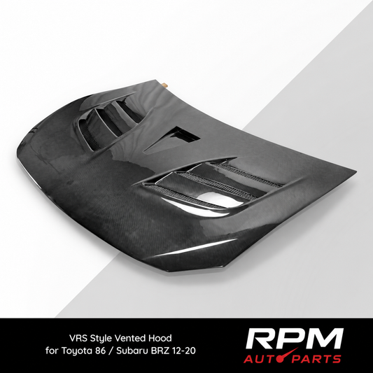 VRS Style Vented Hood for Toyota 86 / Subaru BRZ 12-20 - Carbon Fibre