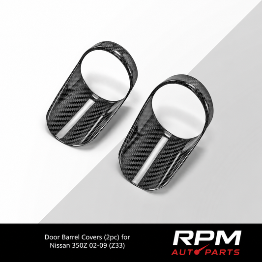 Door Barrel Covers (2pc) for Nissan 350Z 02-09 (Z33) - Dry Carbon