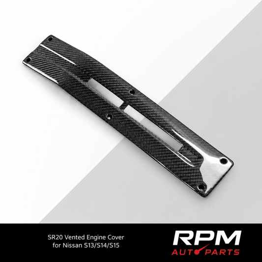 SR20 Vented Engine Cover for Nissan S14/S15 - Carbon Fibre