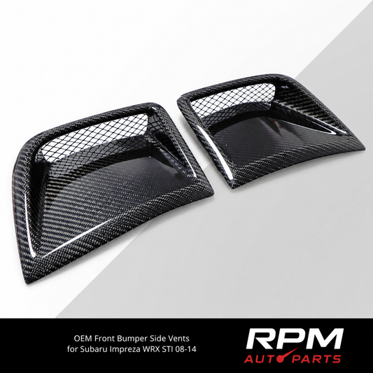 OEM Front Bumper Side Vents for Subaru Impreza WRX STI 08-14 (GRB Hatch) - Carbon Fibre