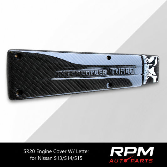 SR20 Engine Cover W/ Letter for Nissan S14/S15 - Carbon Fibre