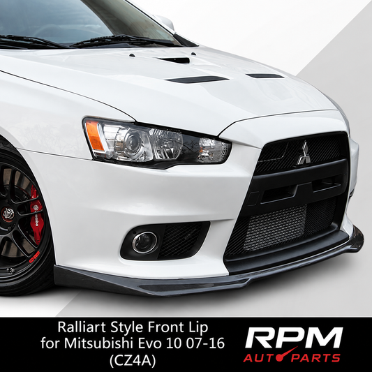 Ralliart Style Front Lip for Mitsubishi Evo 10 07-16 'FRP'