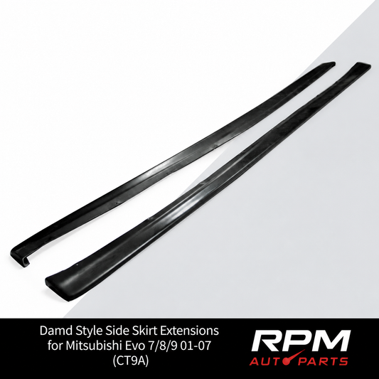 Damd Style Side Skirt Extensions for Mitsubishi Evo 7/8/9 01-07 (CT9A) - FRP