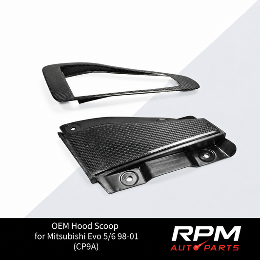 OEM Hood Scoop for Mitsubishi Evo 5/6 98-01 (CP9A) - Carbon Fibre