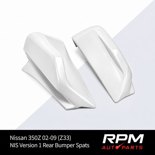 NIS Version 1 Rear Bumper Spats for Nissan 350Z 02-09 (Z33) - FRP