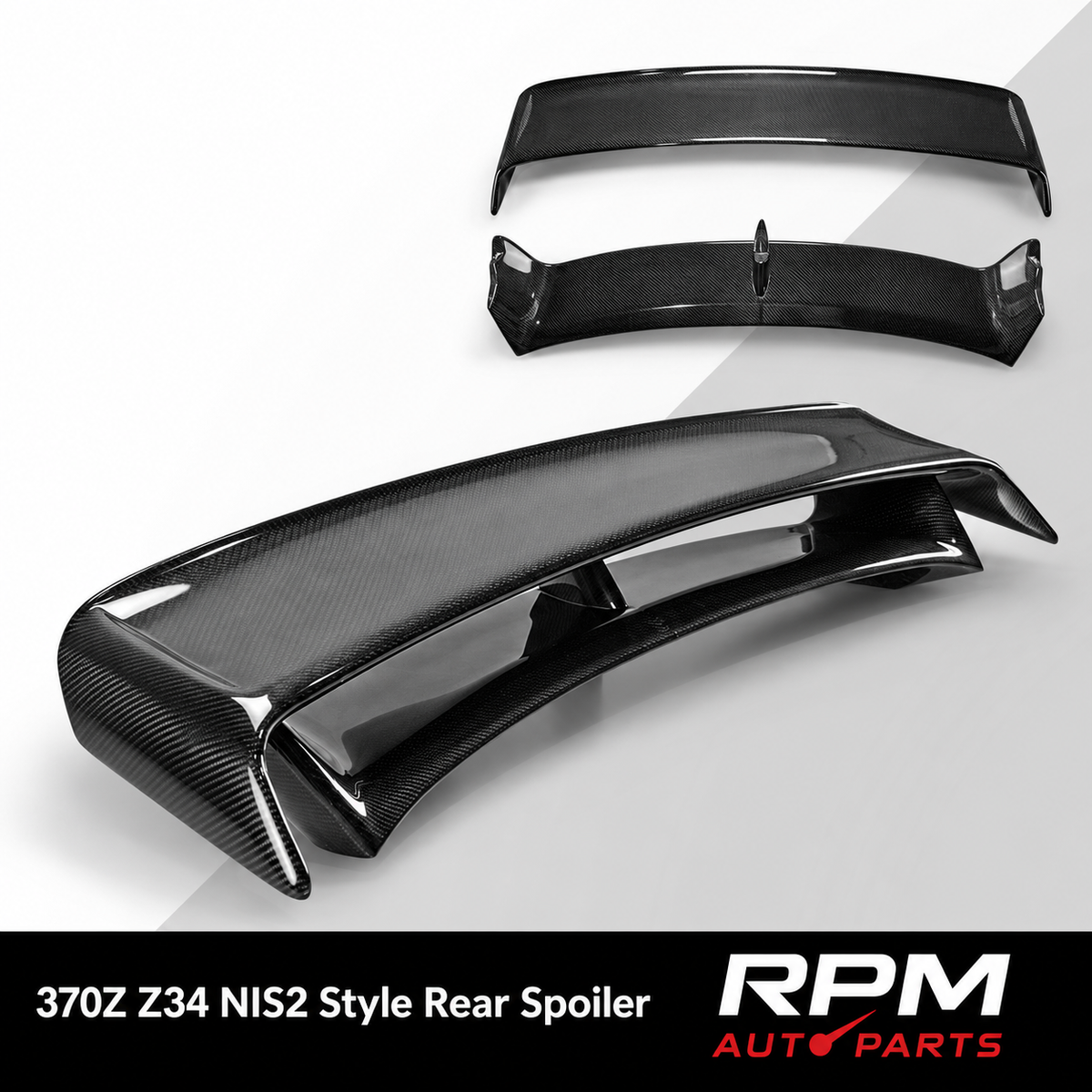 Carbon fibre NIS2 style rear spoiler for Nissan Fairlady Z 370Z Z34