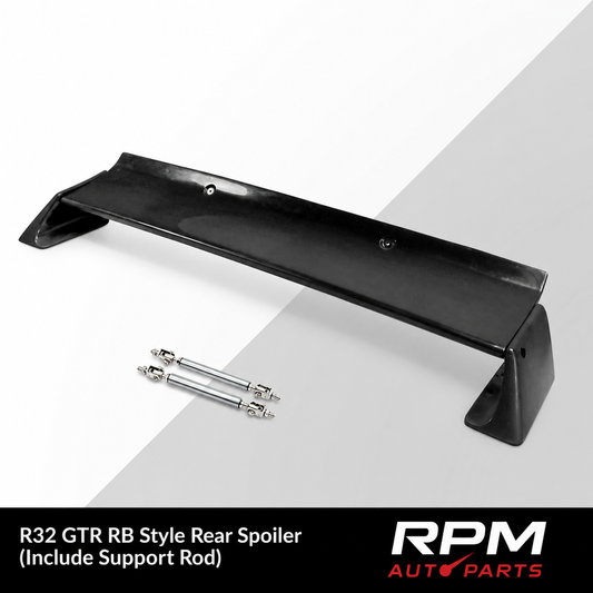 FRP RB style rear spoiler with support rods for Nissan Skyline R32 GT-R