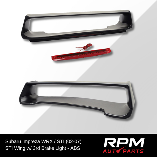 OE STI Style Trunk Spoiler with 3rd Brake Light for Subaru Impreza WRX STI 02-07 (GDA/GDB)