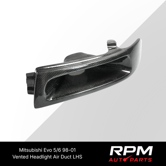 Vented Headlight Air Duct LHS for Mitsubishi Evo 5/6 98-01 (CP9A) - Carbon Fibre