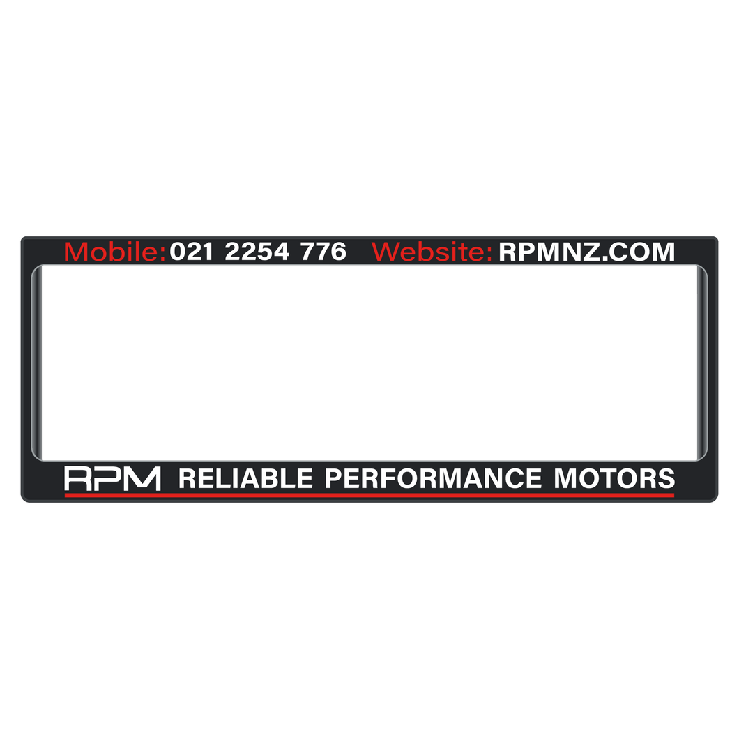 RPM NUMBER PLATE SURROUND - PAIR